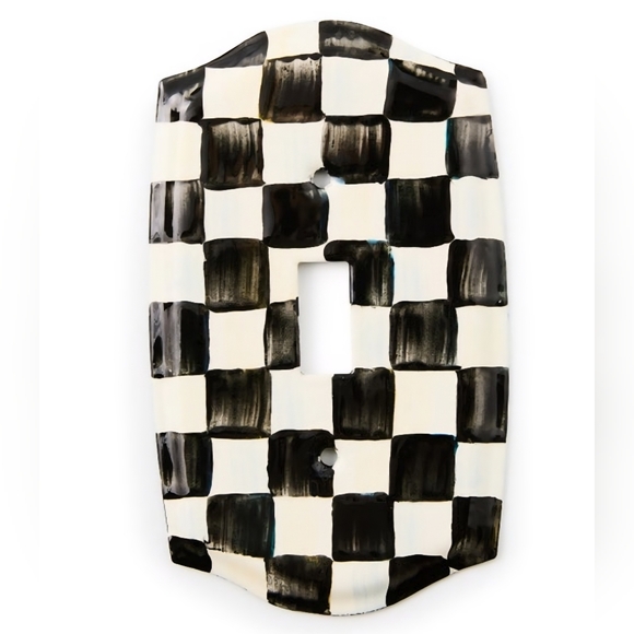 ❤️BUY 2 GET 1 FREE MacKenzie-Childs Courtly Check Enamel Switch Plate - Picture 2 of 14